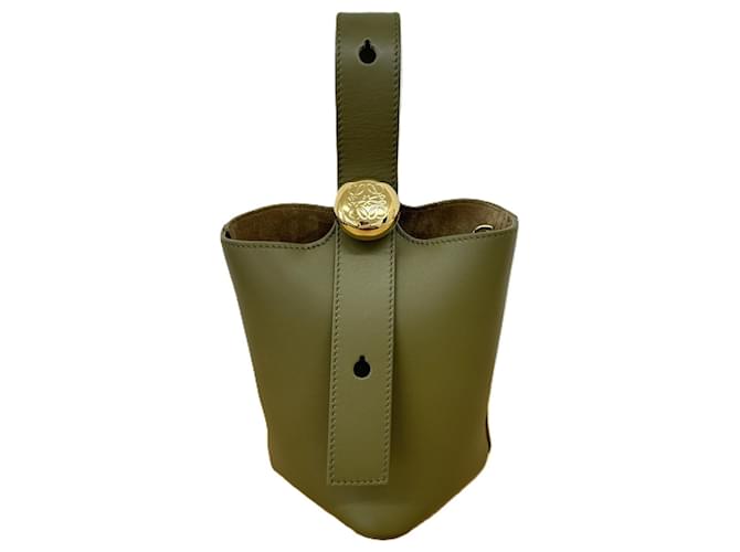 Borsa a Spalla Loewe Pebble Cachi Verde oliva - vista 2