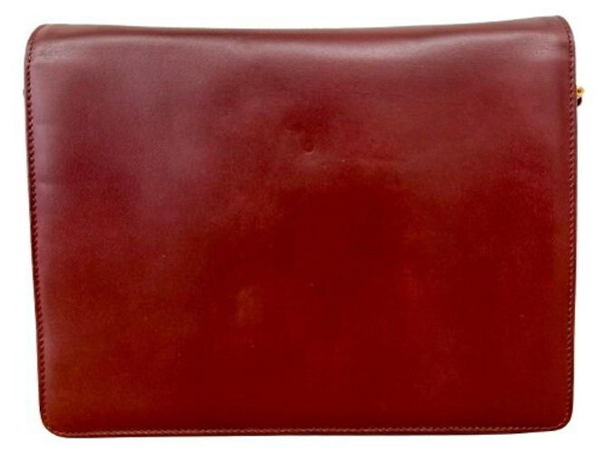 Borsa a tracolla in pelle bordeaux Cartier Must Line Bordò - vista 2