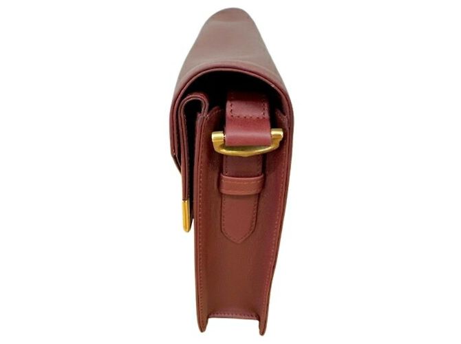 Borsa a tracolla in pelle bordeaux Cartier Must Line Bordò - vista 4