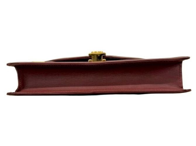 Borsa a tracolla in pelle bordeaux Cartier Must Line Bordò - vista 5
