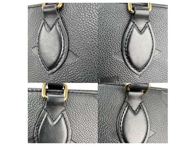 Tote Louis Vuitton OnTheGo PM Giant Monogram Empreinte in pelle nera Nero - vista 3