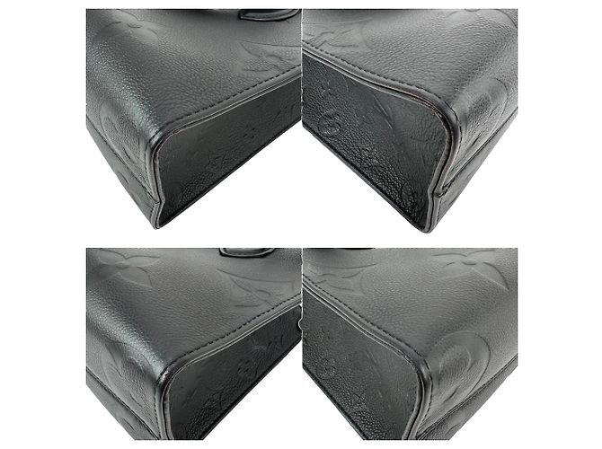 Tote Louis Vuitton OnTheGo PM Giant Monogram Empreinte in pelle nera Nero - vista 4
