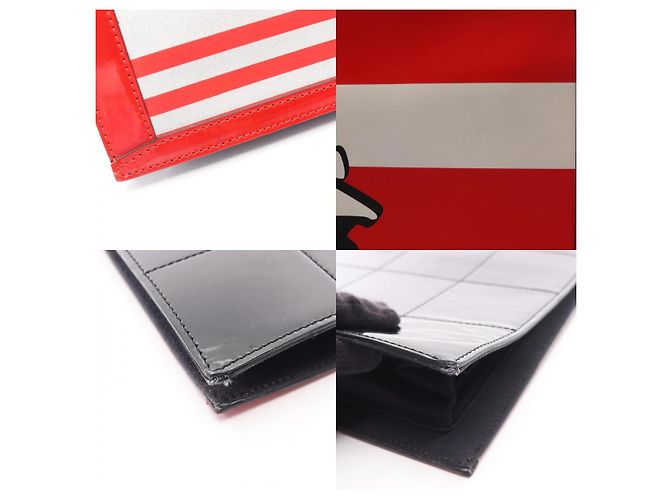 Borsa Tote Chanel Coco Mademoiselle Chocolate Bar Rosso - vista 6