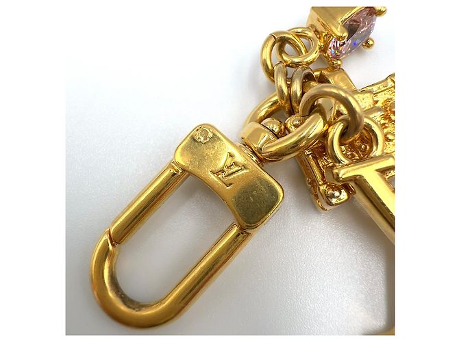Portachiavi Louis Vuitton Petite Malle Oro Rosa D'oro Metallico - vista 3