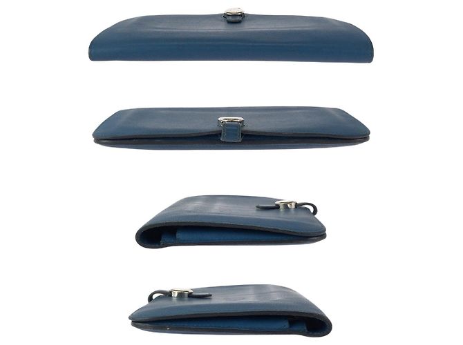 Hermès Portafoglio lungo Dogon GM Hermes Blu - vista 10