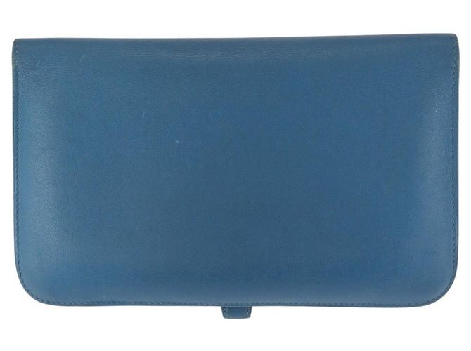 Hermès Portafoglio lungo Dogon GM Hermes Blu - vista 2