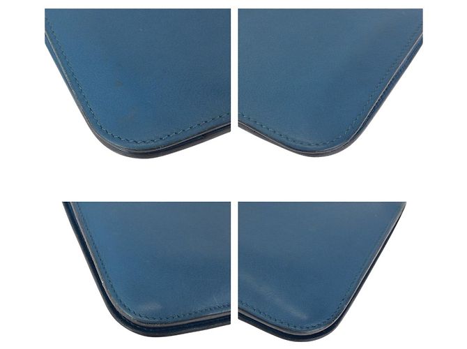 Hermès Portafoglio lungo Dogon GM Hermes Blu - vista 3