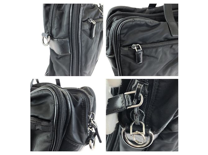 Valigetta in nylon Tessuto Saffiano e pelle Prada Nero - vista 5