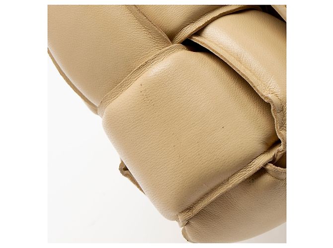 Borsa a tracolla Maxi Cassette in agnello Bottega Veneta Marrone Beige - vista 10