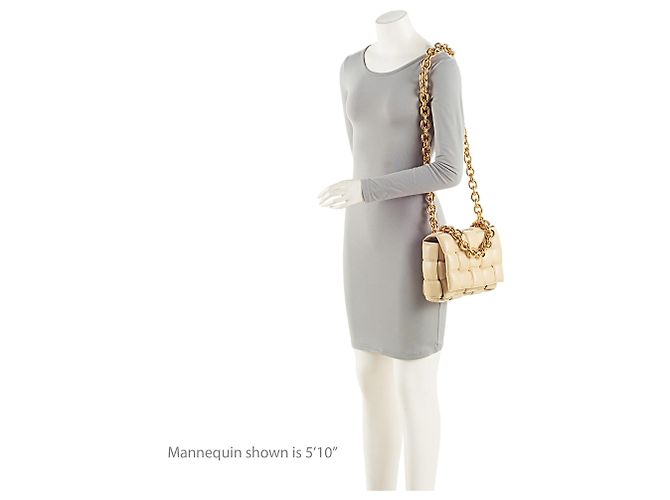 Borsa a tracolla Maxi Cassette in agnello Bottega Veneta Marrone Beige - vista 5