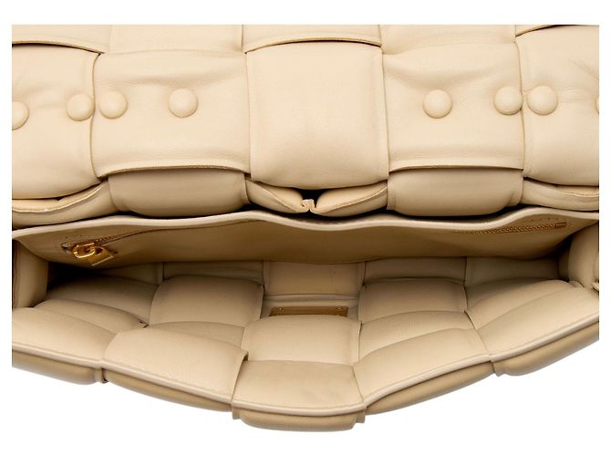Borsa a tracolla Maxi Cassette in agnello Bottega Veneta Marrone Beige - vista 6