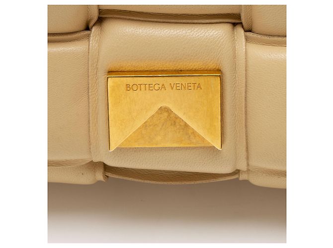 Borsa a tracolla Maxi Cassette in agnello Bottega Veneta Marrone Beige - vista 8