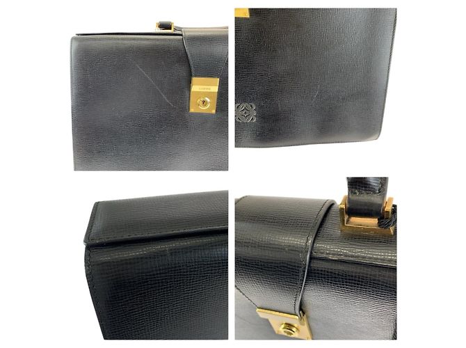 Valigetta in pelle Loewe Anagram Nero - vista 5