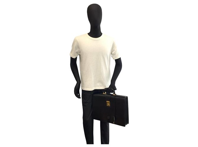 Valigetta in pelle Loewe Anagram Nero - vista 6