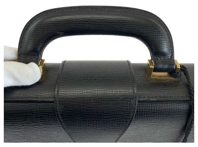 Valigetta in pelle Loewe Anagram Nero - vista 8