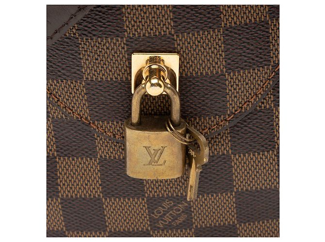 Borsa Louis Vuitton Damier Ebene Duomo Marrone - vista 10