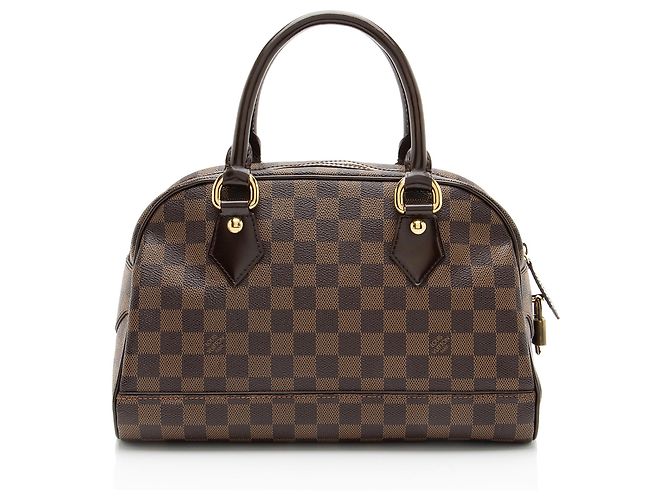 Borsa Louis Vuitton Damier Ebene Duomo Marrone - vista 3