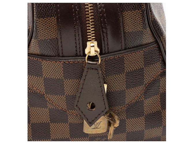 Borsa Louis Vuitton Damier Ebene Duomo Marrone - vista 9