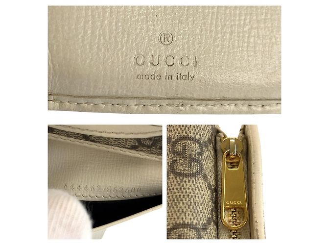 Portafoglio Compatto Gucci Horsebit Beige Avorio Marrone - vista 3