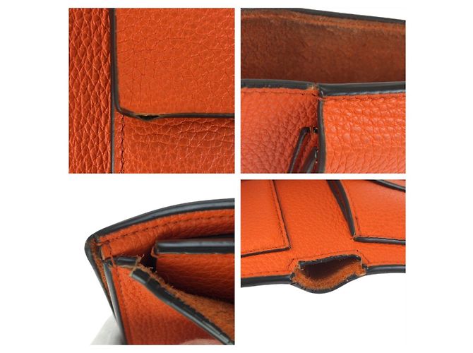 Gucci Orange Leather Compact Wallet - view 8