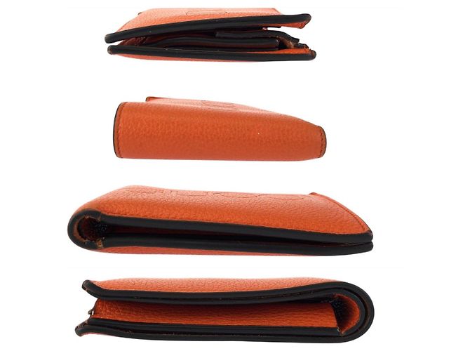 Gucci Orange Leather Compact Wallet - view 9