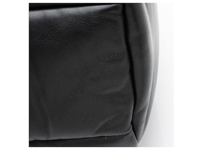 Borsa duffle Saint Laurent in agnello con logo Nero - vista 10