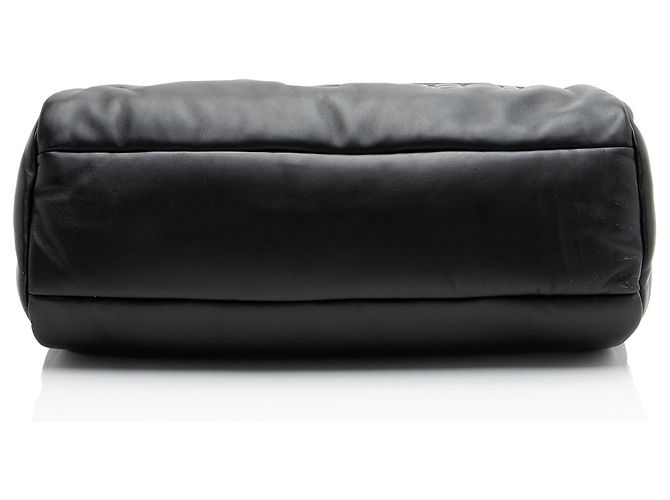 Borsa duffle Saint Laurent in agnello con logo Nero - vista 4