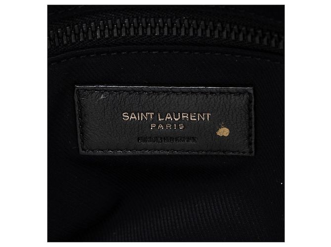 Borsa duffle Saint Laurent in agnello con logo Nero - vista 8