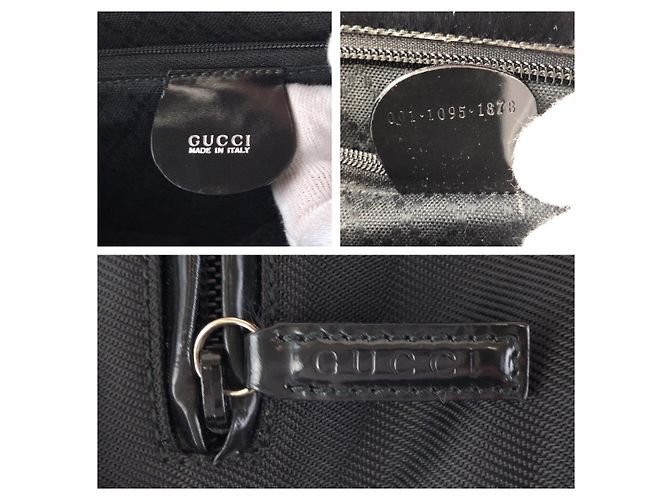 Bolso Tote Gucci de nylon y cuero Negro - vista 4