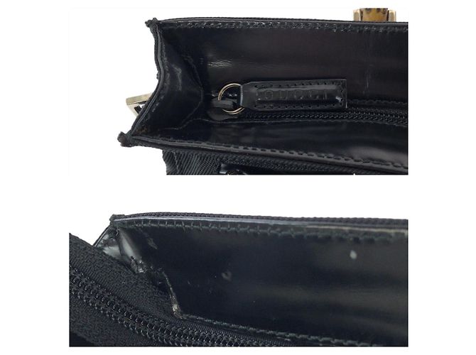 Bolso Tote Gucci de nylon y cuero Negro - vista 6
