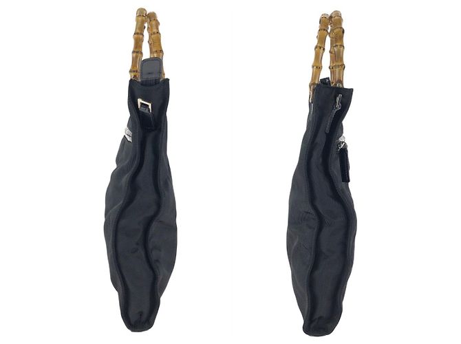 Bolso Tote Gucci de nylon y cuero Negro - vista 8