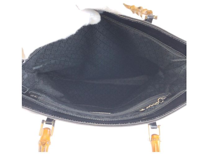 Bolso Tote Gucci de nylon y cuero Negro - vista 9