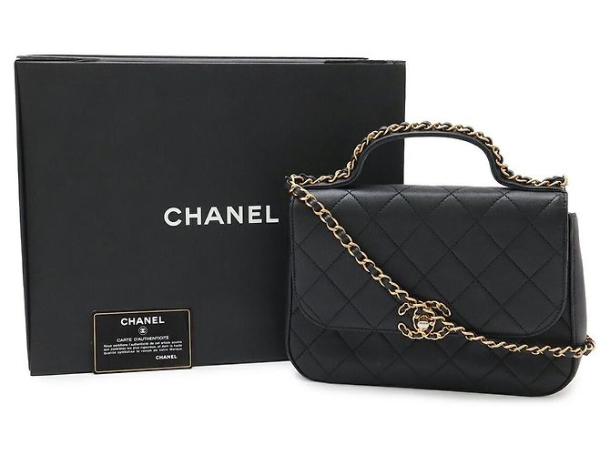 Borsa Chanel 19 in pelle trapuntata con manico superiore Nero - vista 9