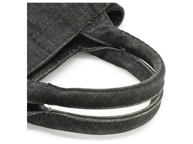 Prada Denim Canapa Tote Bag Schwarz - Ansicht 4