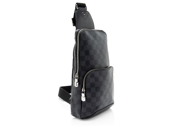 Borsa a tracolla Louis Vuitton Damier Graphite Avenue Nero - vista 2