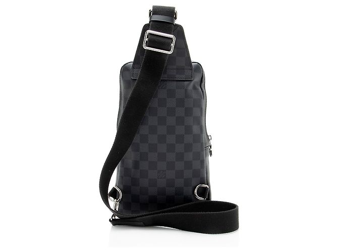Borsa a tracolla Louis Vuitton Damier Graphite Avenue Nero - vista 3