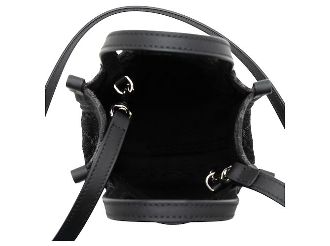 Mini tote Gucci GG Denim Ophidia Nero - vista 7