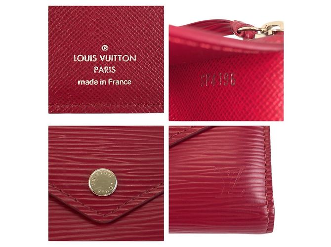 Portafoglio Victorine in pelle Epi Louis Vuitton Rosso - vista 3