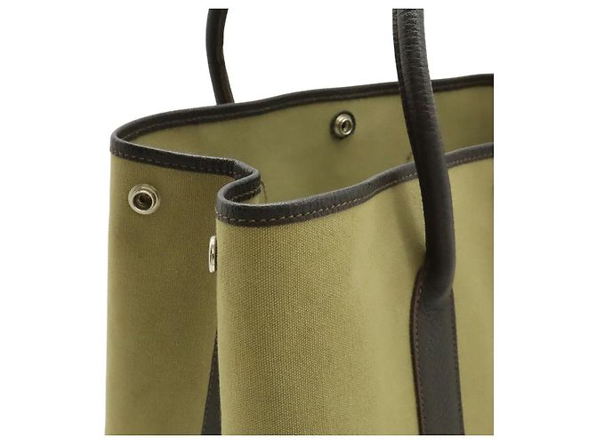 Hermès Hermes Garden Party PM Canvas Leather Tote Bag Braun - Ansicht 4