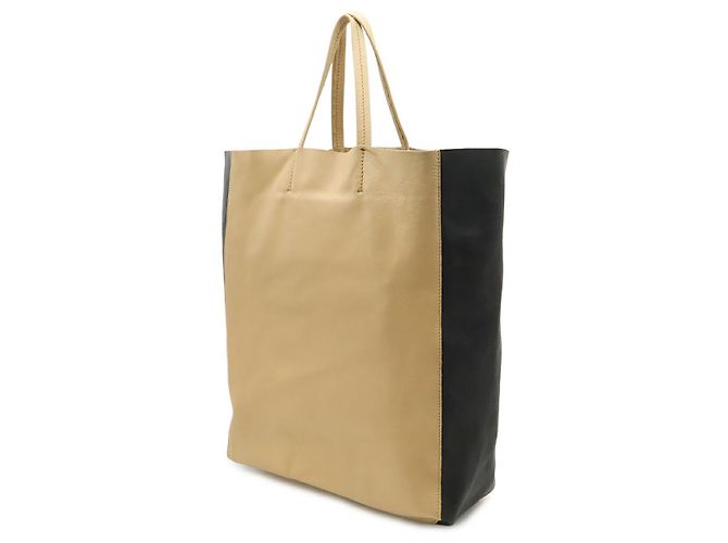 Céline Celine Leder Horizontal Cabas Bicolor Tote Bag Braun Beige - Ansicht 2