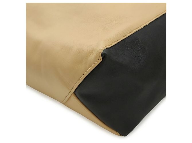 Céline Celine Leder Horizontal Cabas Bicolor Tote Bag Braun Beige - Ansicht 3