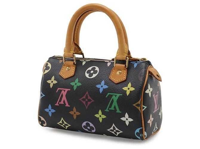 Borsa Louis Vuitton Monogram Multicolor Mini Speedy Nero - vista 2