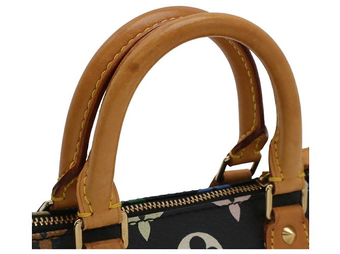 Borsa Louis Vuitton Monogram Multicolor Mini Speedy Nero - vista 6