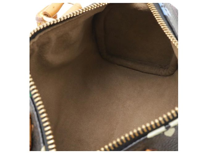 Borsa Louis Vuitton Monogram Multicolor Mini Speedy Nero - vista 7