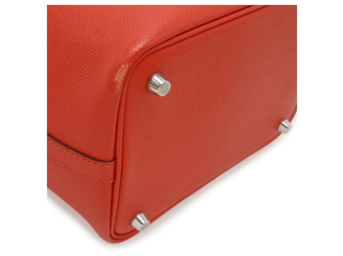 Hermès Borsa Tote Hermes Picotin Lock in pelle rossa Rosso - vista 3