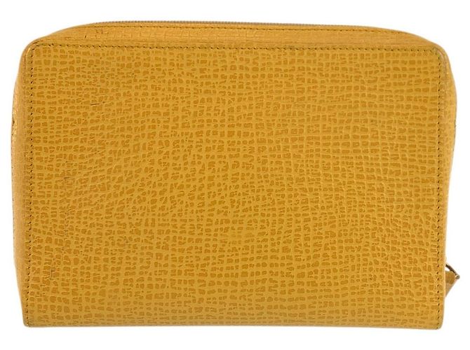 Pochette in pelle Loewe Anagram Giallo - vista 2