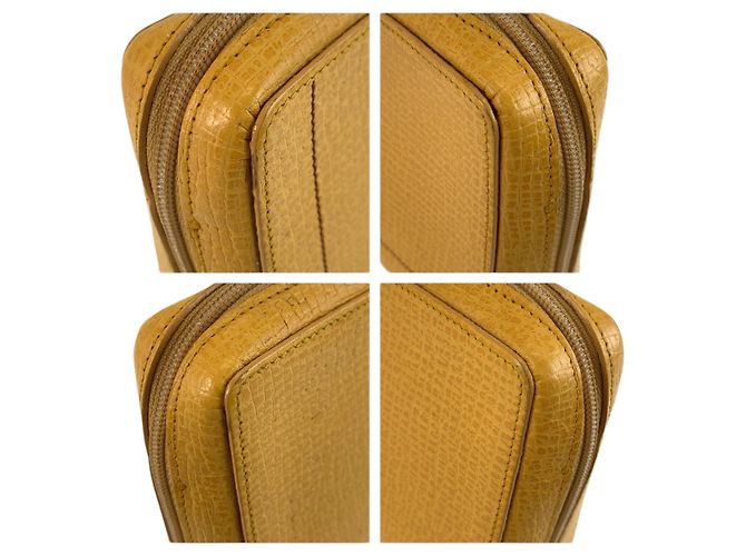 Pochette in pelle Loewe Anagram Giallo - vista 5