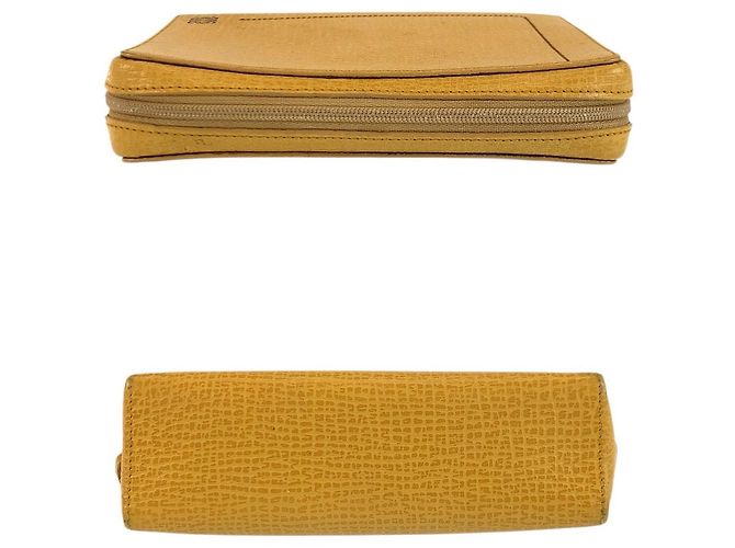 Pochette in pelle Loewe Anagram Giallo - vista 9