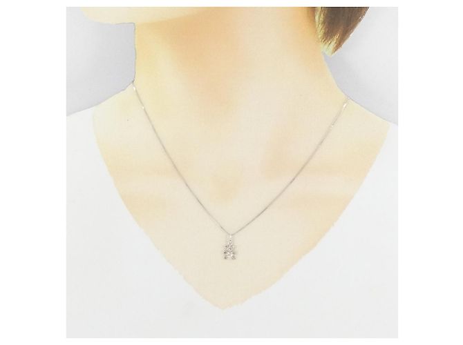 Autre Marque Collana in oro bianco Au750 e diamanti Argento - vista 6