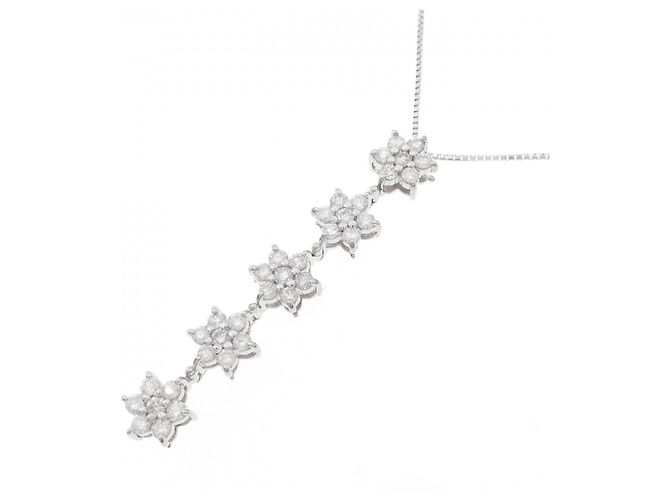 Autre Marque Collana in oro bianco Au750 e diamanti Argento - vista 3